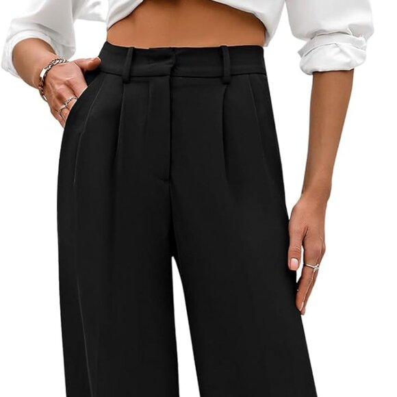Pants - Medium SASSY ZOEY Wide Leg Pants for‎ Women | High Waisted Trousers with Pockets